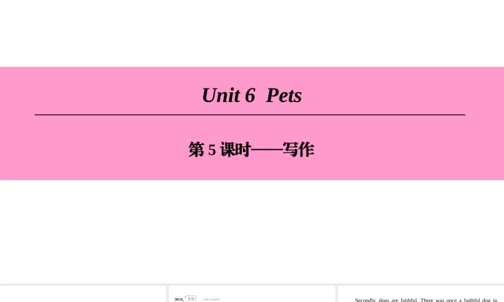 （广州沈阳通用）八年级英语下册 Unit 6 Pets（第5课时）写作课件 牛津深圳版-牛津深圳版初中八年级下册英语课件