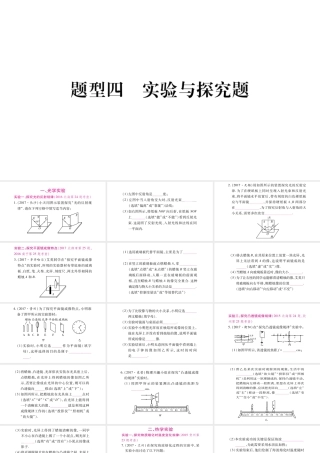 （广西北部湾专版）中考物理总复习 第2篇 专题突破 题型4 实验与探究题课件-人教版初中九年级全册物理课件