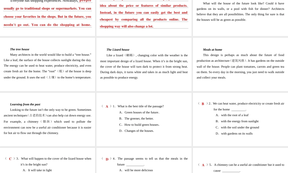 （广州沈阳通用）八年级英语下册 Unit 8 Life in the future（第5课时）写作课件 牛津深圳版-牛津深圳版初中八年级下册英语课件