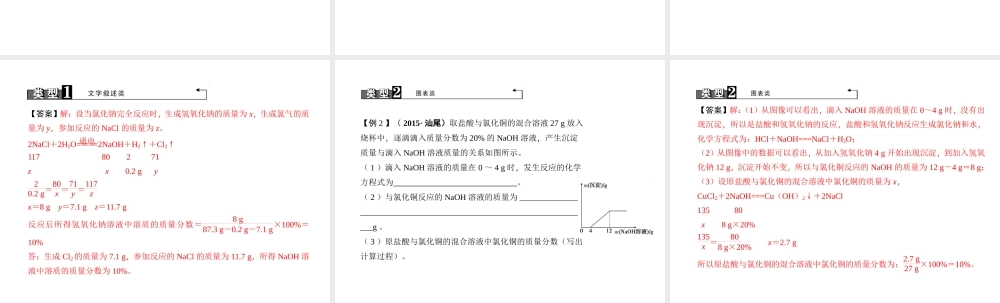 （广西地区）中考化学总复习 第二篇 专题聚焦 专题十 化学综合计算课件-人教版初中九年级全册化学课件