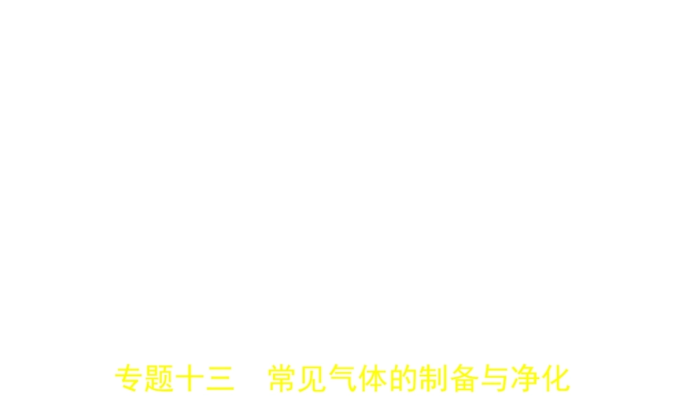（广西专用）中考化学复习 专题十三 常见气体的制备与净化（试卷部分）课件-人教版初中九年级全册化学课件