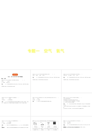 （广西专用）中考化学复习 专题一 空气 氧气（试卷部分）课件-人教版初中九年级全册化学课件
