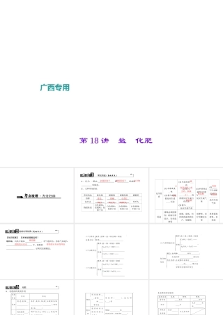 （广西地区）中考化学总复习 第一篇 考点聚焦 第18讲 盐 化肥课件-人教版初中九年级全册化学课件