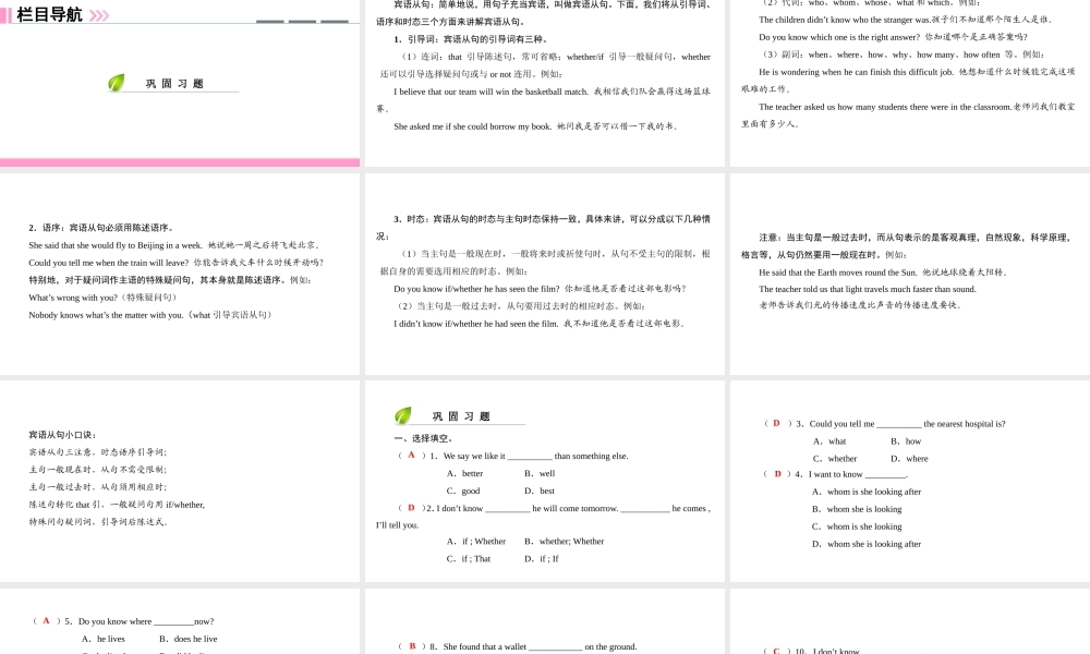 （广州沈阳通用）九年级英语上册 Module 3 Leisure time Unit 6 Healthy diet（第3课时）单元语法讲解课件 牛津深圳版-牛津深圳版初中九年级上册英语课件