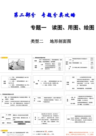 （新疆地区）中考地理总复习 专题一 读图、用图、绘图专题分类攻略 类型二 等高线地图课件-人教版初中九年级全册地理课件