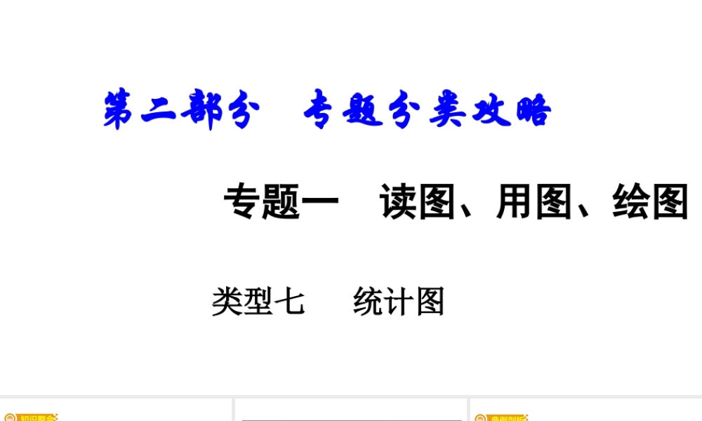 （新疆地区）中考地理总复习 专题一 读图、用图、绘图专题分类攻略 类型七 统计图课件-人教版初中九年级全册地理课件