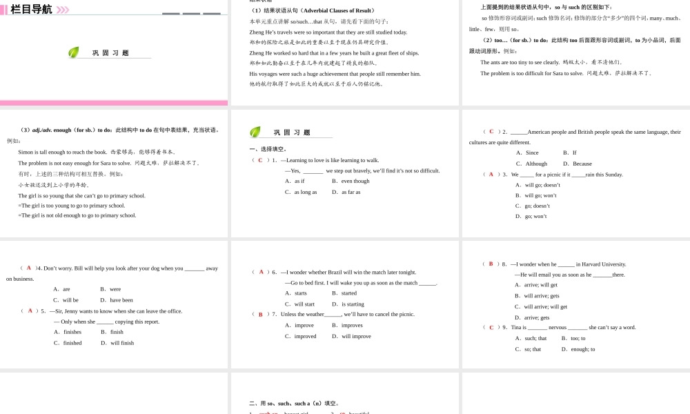 （广州沈阳通用）九年级英语下册 Module 1 Explorations and exchanges Unit 1 Great explorations（第3课时）单元语法讲解课件 牛津深圳版-牛津深圳版初中九年级下册英语课件