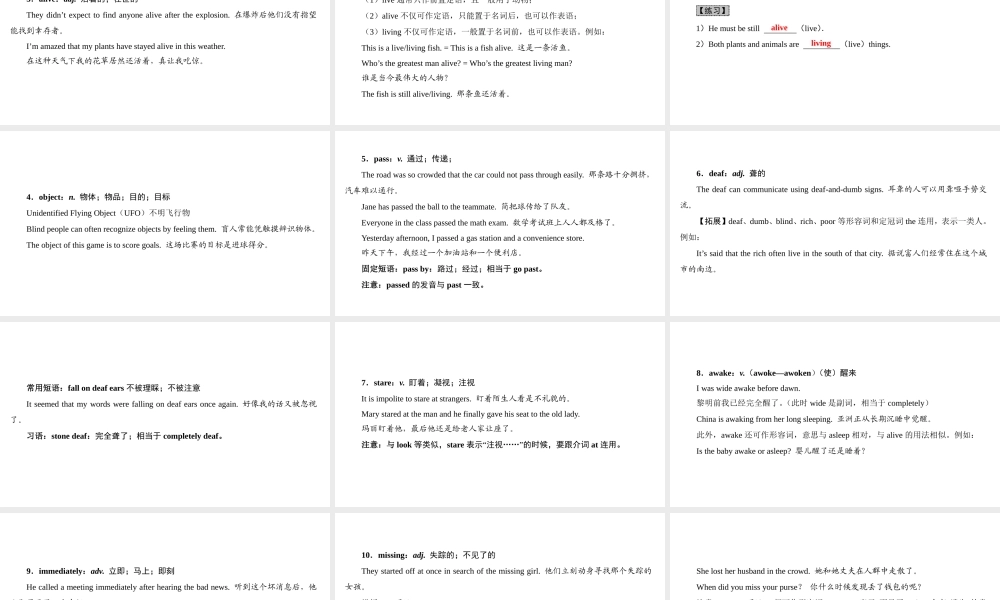 （广州沈阳通用）九年级英语下册 Module 2 Environmental problems Unit 4 Natural disasters（第1课时）核心词汇讲解课件 牛津深圳版-牛津深圳版初中九年级下册英语课件