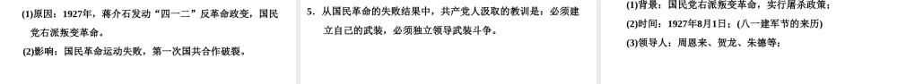（新课标深圳专用版）中考历史总复习 第二讲 中国近代史 第三单元 新民主主义革命的兴起课件-人教版初中九年级全册历史课件