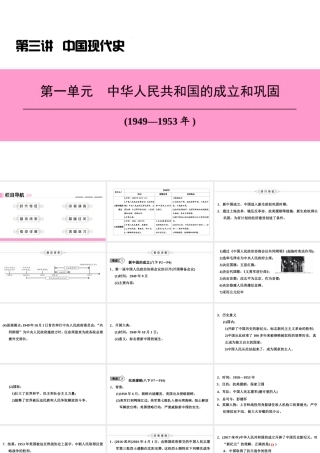 （新课标深圳专用版）中考历史总复习 第三讲 中国现代史 第一单元 中华人民共和国的成立和巩固课件-人教版初中九年级全册历史课件