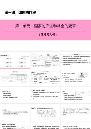 （新课标深圳专用版）中考历史总复习 第一讲 中国古代史 第二单元 国家的产生和社会的变革课件-人教版初中九年级全册历史课件