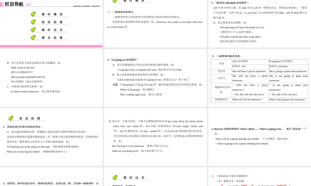 （广州沈阳通用）七年级英语上册 Module 3 Travels Unit 5 Visiting the moon（第3课时）语法课件 牛津深圳版-牛津深圳版初中七年级上册英语课件