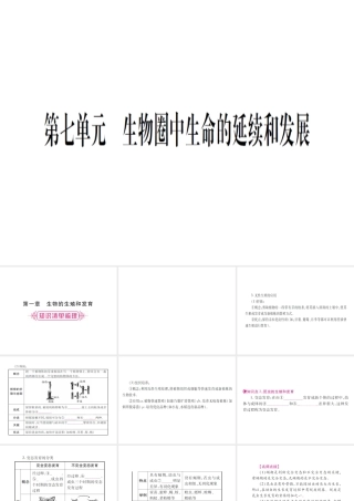 （广西玉林）春中考生物 第7单元 生物圈中生命的延续和发展复习课件-人教版初中九年级全册生物课件