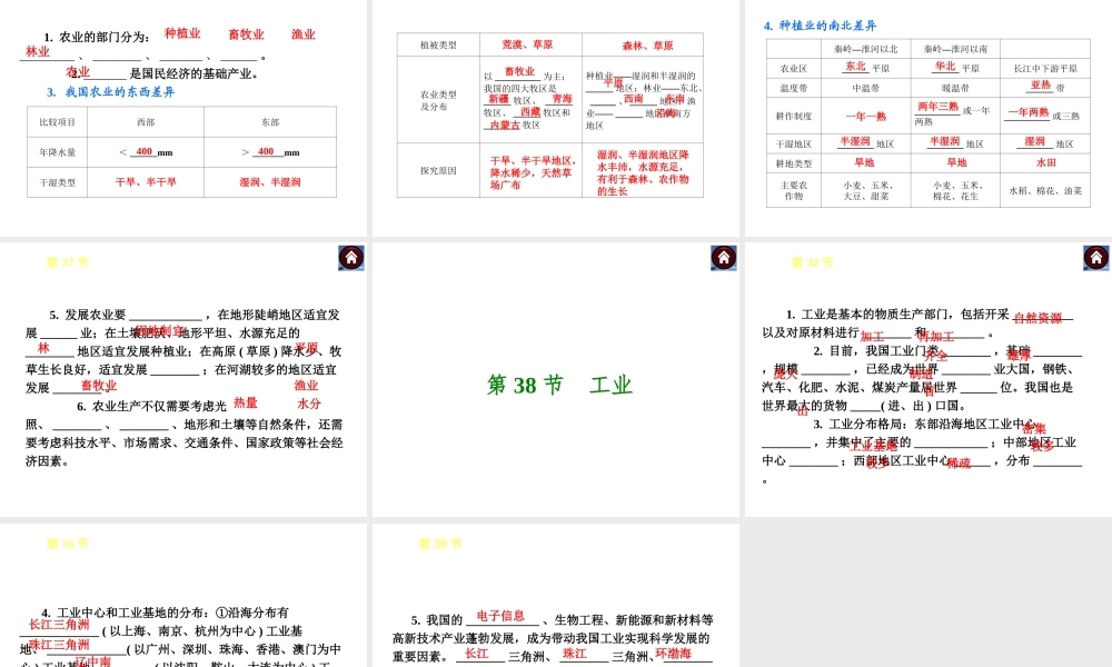 （新课标）（包头专版）2014中考地理复习方案 第十二章 中国的经济发展课件 