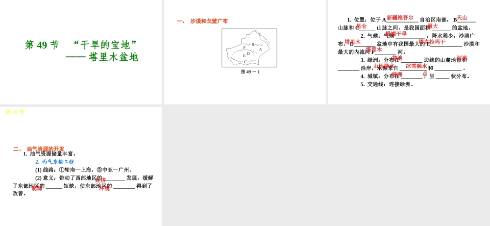 （新课标）（包头专版）2014中考地理复习方案 第十六章 西北地区课件 