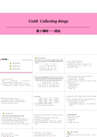 （广州沈阳通用）七年级英语上册 Module 4 Fun time Unit 8 Collecting things（第3课时）语法课件 牛津深圳版-牛津深圳版初中七年级上册英语课件