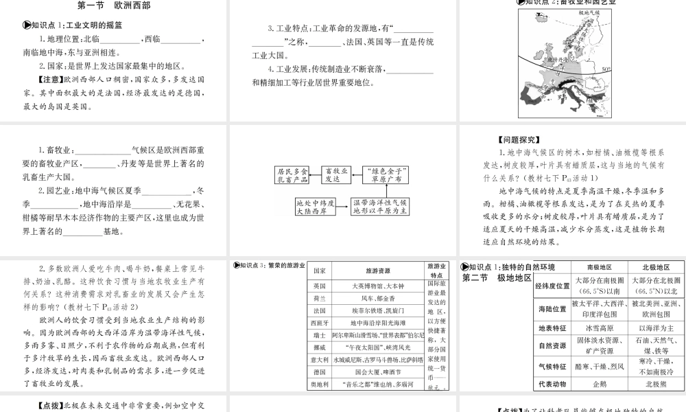 （广西玉林地区）中考地理 第八章 各具特色的地区系统复习课件（二）-人教版初中九年级全册地理课件