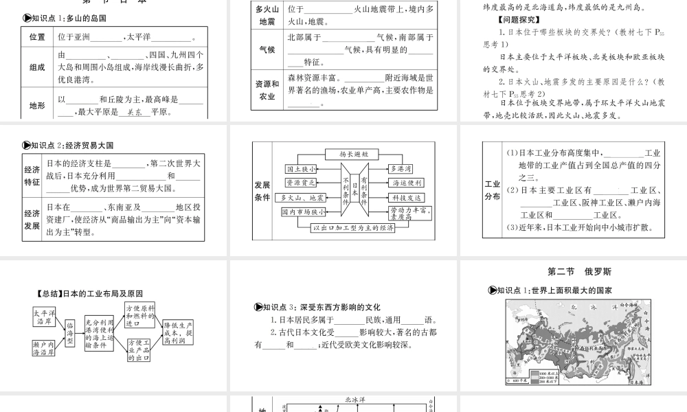 （广西玉林地区）中考地理 第九章 不同类型的国家（一）系统复习课件-人教版初中九年级全册地理课件