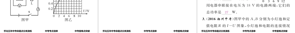 （怀化专版）中考物理命题研究 第一编 教材知识梳理篇 第十四讲 电功率 课时1 电能 电功 电功率（精讲）课件-人教版初中九年级全册物理课件