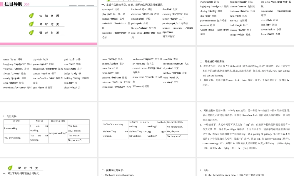（广州沈阳通用）七年级英语上册 小升初入学知识衔接学案（第11课时）课件 牛津深圳版-牛津深圳版初中七年级上册英语课件