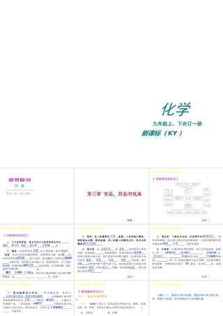 （新课标）2012-2013学年九年级化学下册 第10章 食品、药品与健康同步课件 粤教版