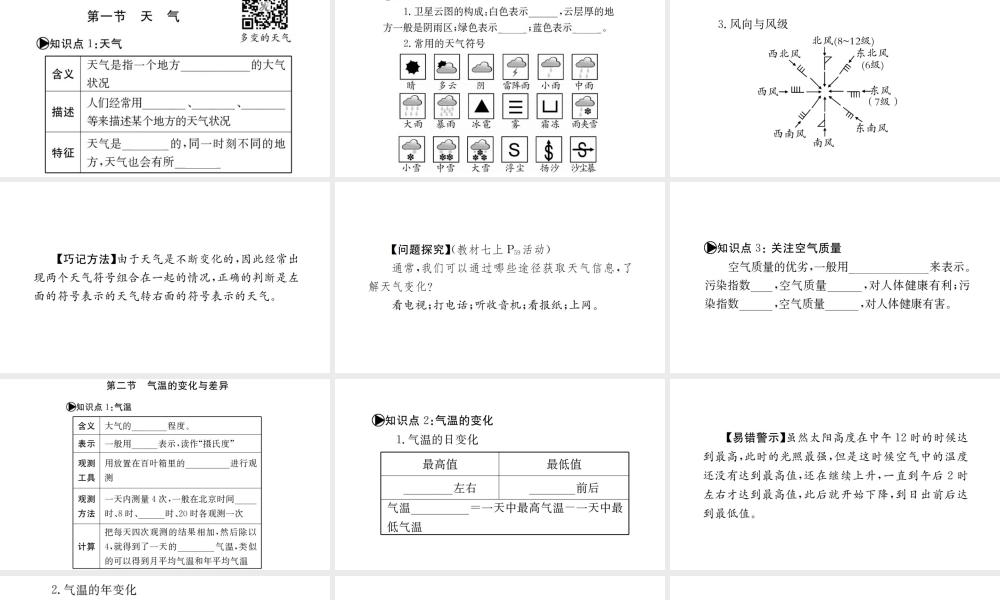 （广西玉林地区）中考地理 第四章 天气与气候系统复习课件-人教版初中九年级全册地理课件