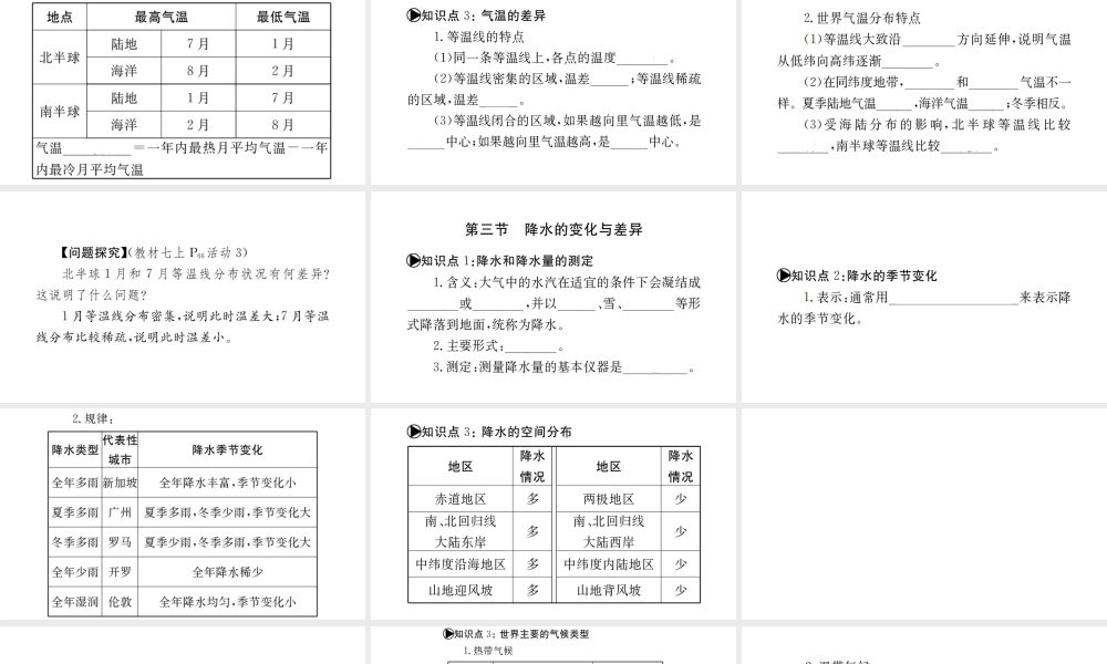 （广西玉林地区）中考地理 第四章 天气与气候系统复习课件-人教版初中九年级全册地理课件