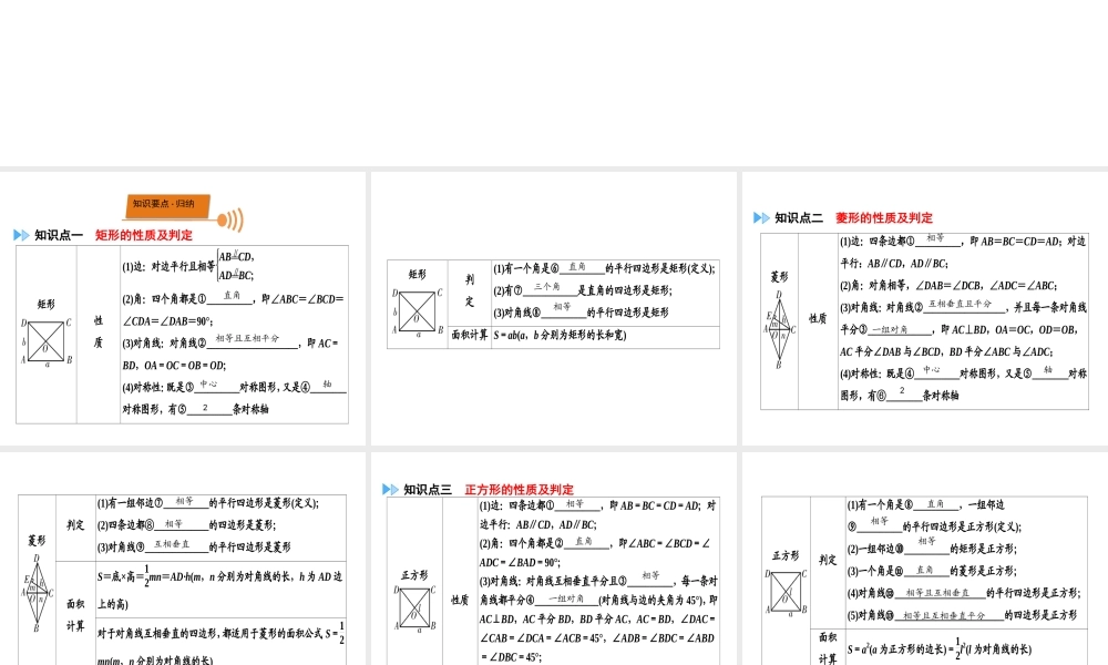 （广西专用）中考数学一轮新优化复习 第一部分 教材同步复习 第五章 四边形 第23讲 矩形、菱形、正方形课件-人教版初中九年级全册数学课件