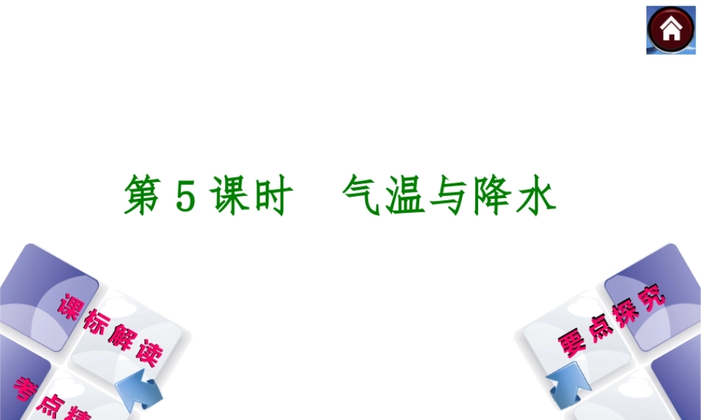 （新课标）2014中考地理复习方案 第5课时 气温与降水（课标解读+考点精讲+要点探究）课件 新人教版