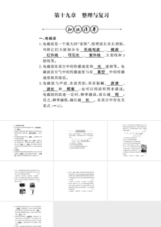 （桂林专版）秋九年级物理下册 19 电磁波与信息时代整理与复习习题课件 （新版）粤教沪版-（新版）粤教沪版初中九年级下册物理课件