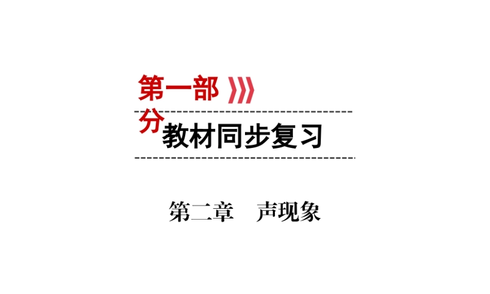 （广西专用）中考物理一轮新优化 第二章 声现象课件-人教版初中九年级全册物理课件