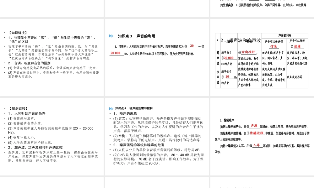 （广西专用）中考物理一轮新优化 第二章 声现象课件-人教版初中九年级全册物理课件