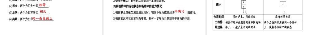 （广西专用）中考物理一轮新优化 第七章 力 运动和力课件-人教版初中九年级全册物理课件