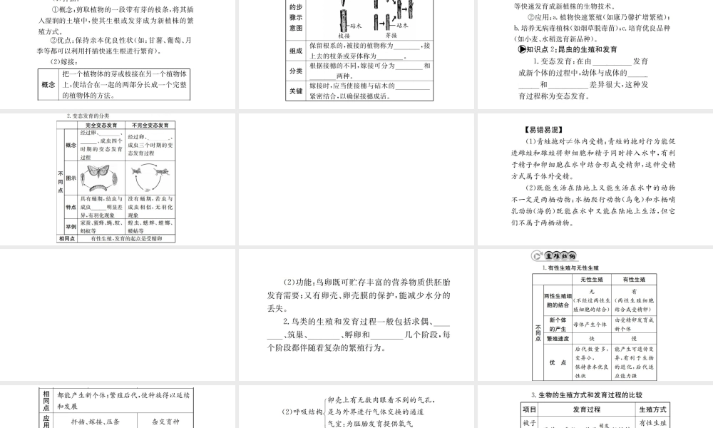 （广西玉林地区）中考生物 知识系统复习 第七单元 生物圈中生物的延续与发展课件-人教级全册生物课件