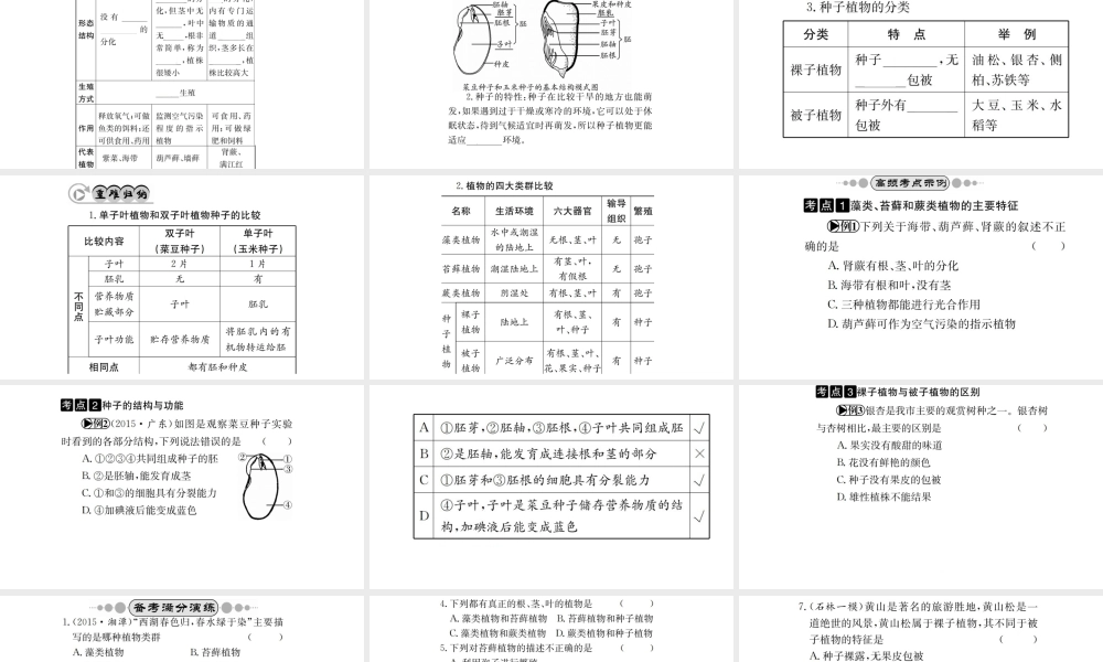 （广西玉林地区）中考生物 知识系统复习 第三单元 第1-2章课件-人教版初中九年级全册生物课件