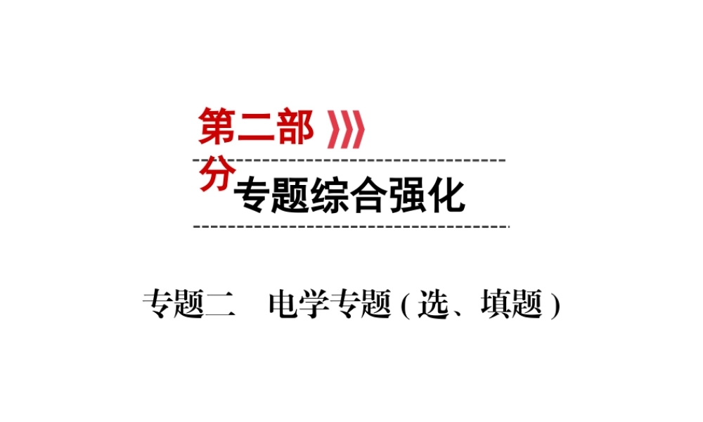 （广西专用）中考物理一轮新优化 专题二 电学专题(选、填题) 课件-人教版初中九年级全册物理课件