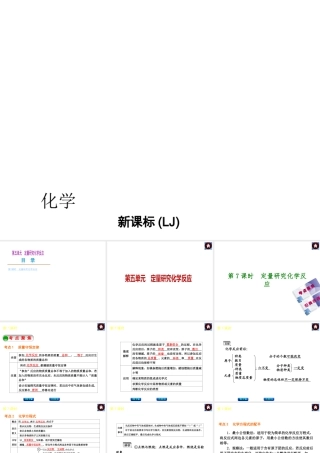 （新课标）2014中考化学复习方案 第五单元 定量研究化学反应（考点聚焦+归类示例，含2013试题）课件 鲁教版
