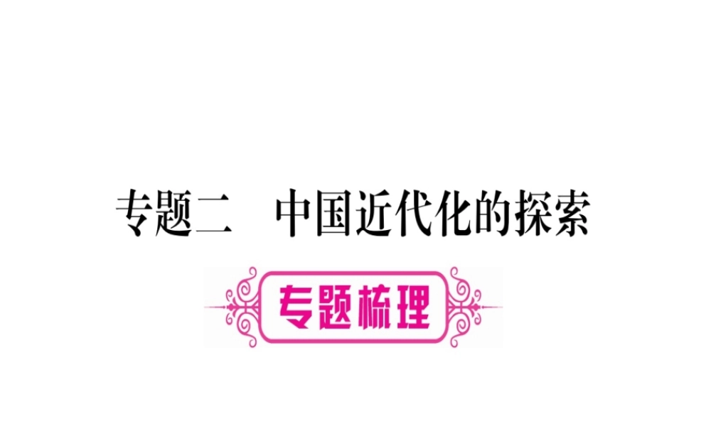 （桂林专用）中考历史总复习 第二篇 知能综合提升 专题二 中国近代化的探索课件 岳麓版-岳麓版初中九年级全册历史课件