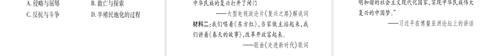 （桂林专用）中考历史总复习 第二篇 知能综合提升 专题二 中国近代化的探索课件 岳麓版-岳麓版初中九年级全册历史课件