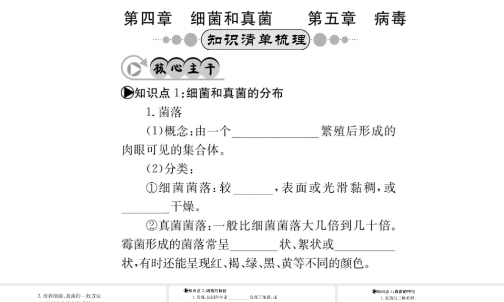 （广西玉林地区）中考生物 知识系统复习 第五单元 第4-5章课件-人教级全册生物课件