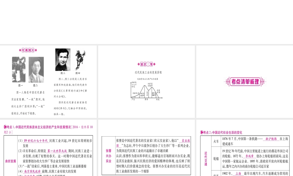 （桂林专用）中考历史总复习 第一篇 考点系统复习 第二板块 中国近代史（八上）第6单元 课件 岳麓版-岳麓版初中九年级全册历史课件