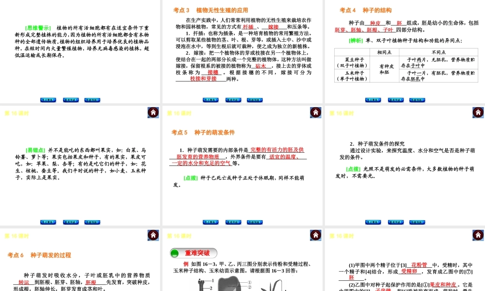 （新课标）2014中考生物复习方案 第6单元 生命的延续与进化（考点聚焦+重难突破+考题预测）课件 苏科版
