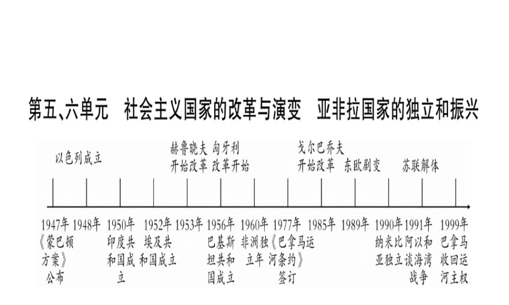 （桂林专用）中考历史总复习 第一篇 考点系统复习 第三板块 世界现代史（九下）第5、6单元 课件 岳麓版-岳麓版初中九年级全册历史课件