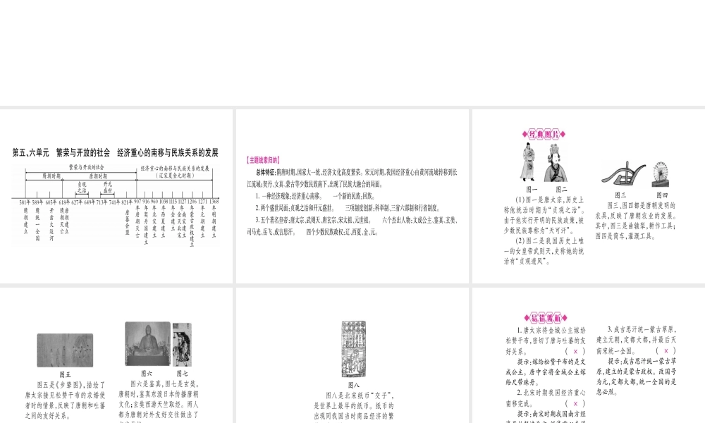 （桂林专用）中考历史总复习 第一篇 考点系统复习 第一板块 中国古代史（七下）第5、6单元 课件 岳麓版-岳麓版初中九年级全册历史课件