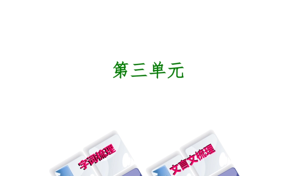 （柳州专版）中考语文 教材梳理 八下 第三单元复习课件-人教版初中九年级全册语文课件