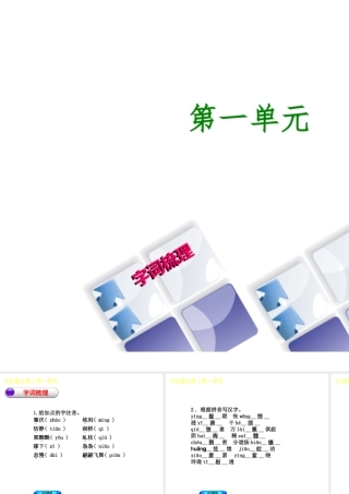 （柳州专版）中考语文 教材梳理 九上 第一单元复习课件-人教版初中九年级全册语文课件