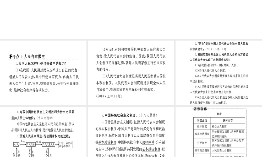 （广西玉林地区）中考政治 第四部分 九年级 第四单元 第13课 我们的议案课件-人教版初中九年级全册政治课件