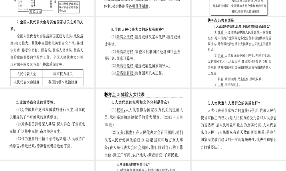 （广西玉林地区）中考政治 第四部分 九年级 第四单元 第13课 我们的议案课件-人教版初中九年级全册政治课件