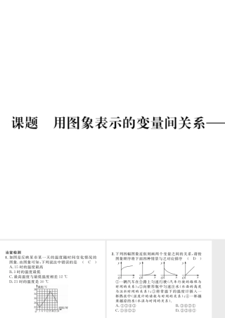 （毕节专版）七年级数学下册 第3章 变量之间的关系 课题三 用图象表示的变量间关系-温度的变化当堂检测课件 （新版）北师大版-（新版）北师大版初中七年级下册数学课件