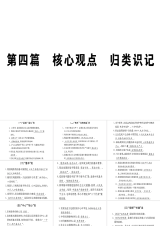 （广西玉林地区）中考政治 核心观点 归类识记复习课件-人教版初中九年级全册政治课件